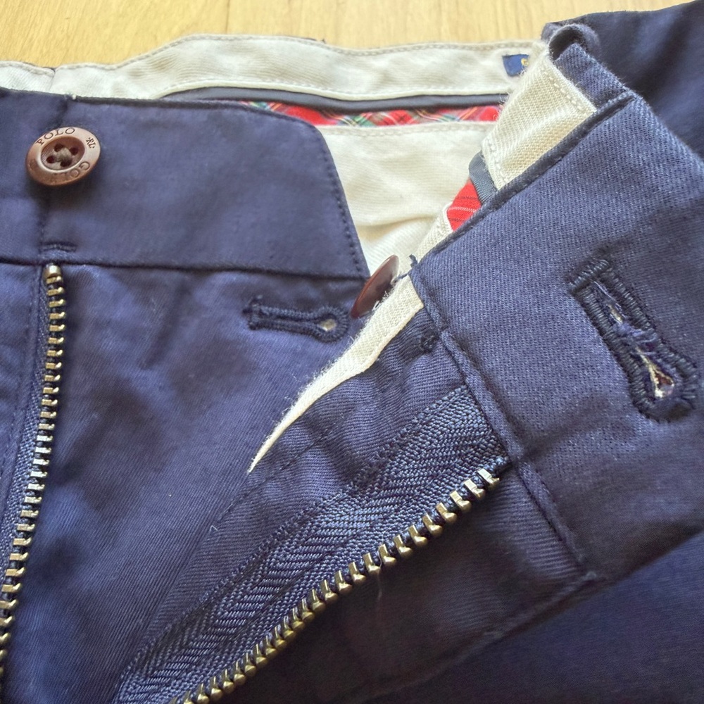 Polo Golf Ralph Lauren Navy Shorts Mens 38 Classic Fit Stretch Chino - Picture 9 of 9